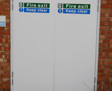 steel fire exit door