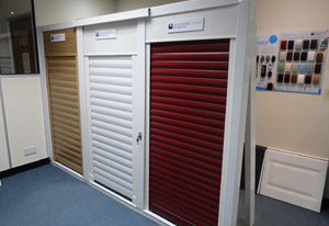 security shutters in showroom